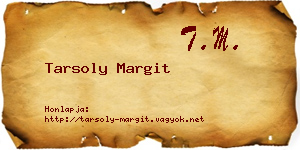 Tarsoly Margit névjegykártya