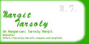 margit tarsoly business card